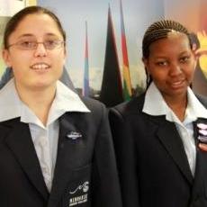 Picture of Mindarie Senior College students Lara Graf and Linda Mulenda.